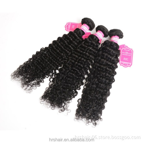 Brazilian Virgin Hair With Closure Deep Wave With Closure Queen Hair Products Human Hair Bundles With Closure